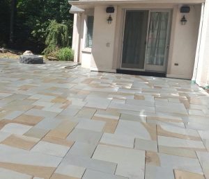 patio in stone for bergen county home