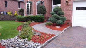 paver driveway and walkway with landscaping bergen countyPics 3141