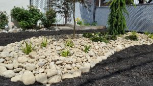 landscape desing with stone in Tenafly Nj