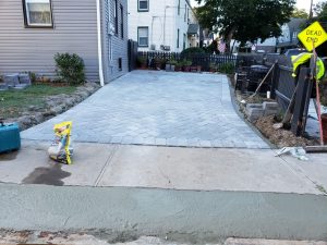 paver driveway completed in Closter NJ