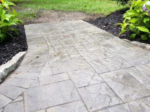 Paver diriveway belgum block curbing and landscaping in cliffside Park NJ 2
