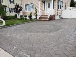 a paver driveway in Ridgefield NJ