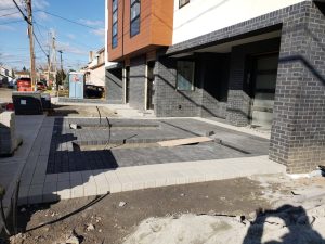 commercail landscaping job in progesss in Fort Lee NJ 4