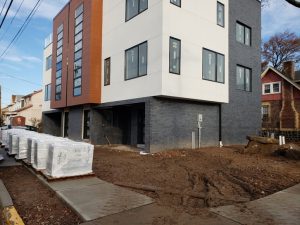 commercail landscaping job in progesss in Fort Lee NJ