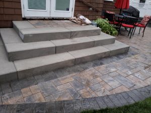 construction of patio and step in Haworth NJ completev 2