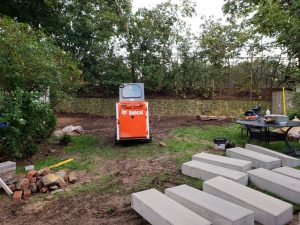 construction of patio and steps in Haworth NJ begining 2