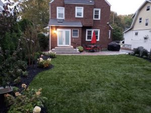 landscaping and stone patio and stairs in Hawthorn NJ