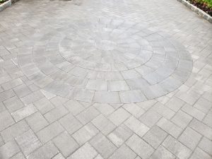 paver driveway with geometric desing in Englewood Cliffs NJ