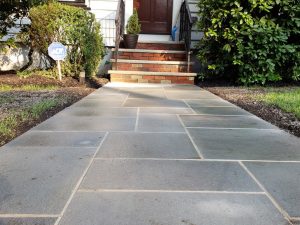stone walkway and brick stone stairs in Cliffside Park 4